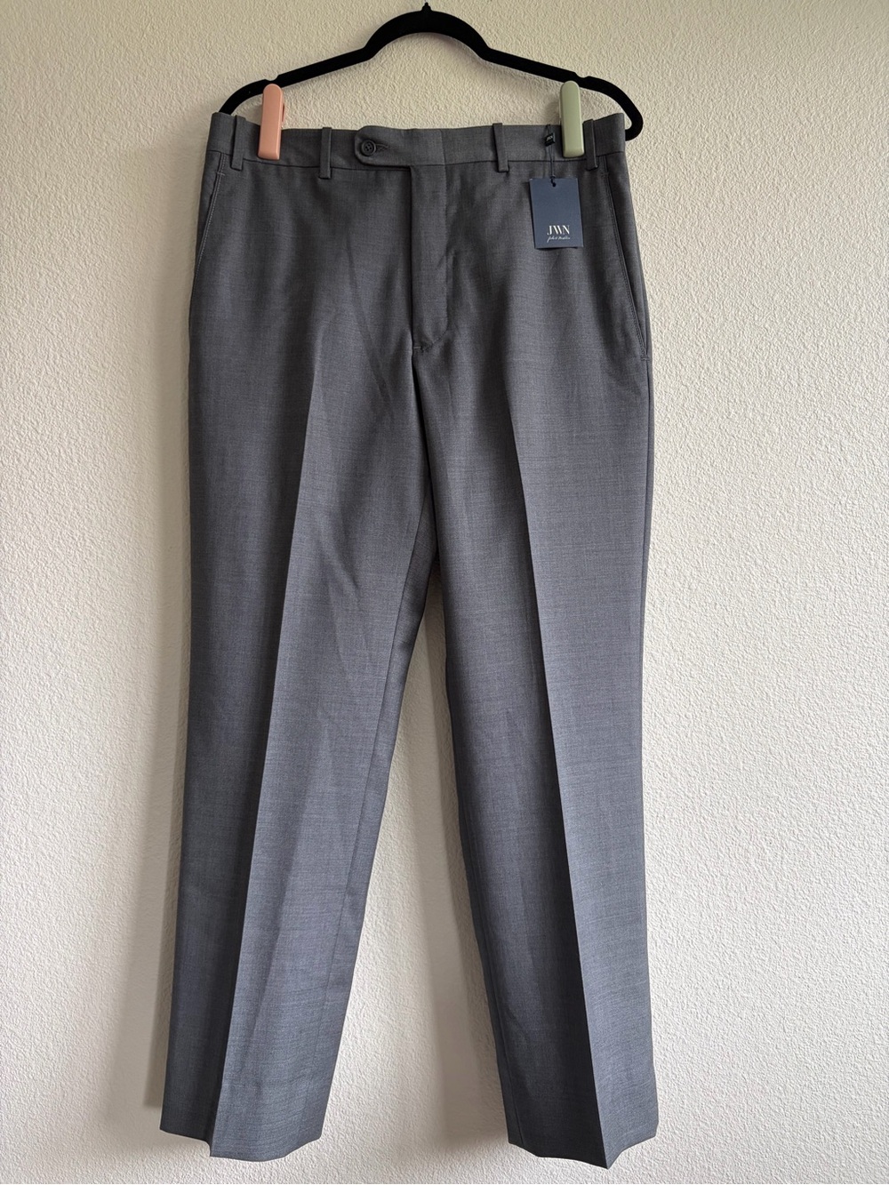 Men’s Classic Gray Dress Pants — Modern Straight Fit